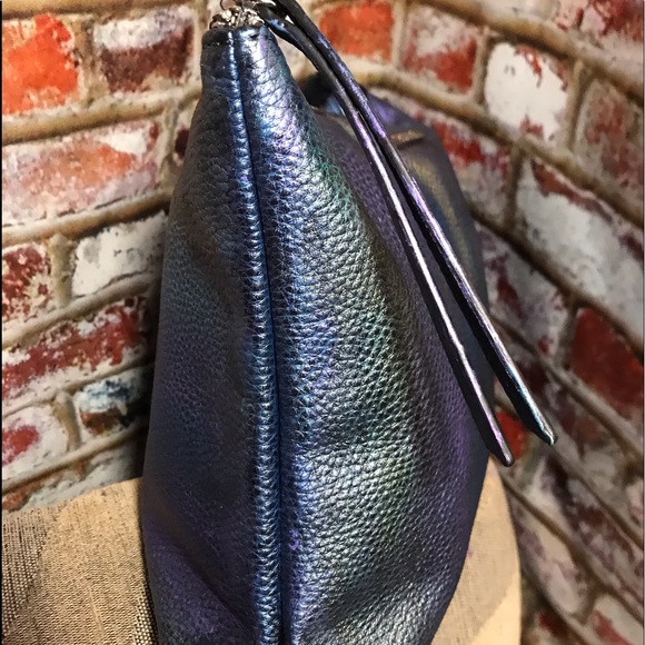 Steve Madden Metallic Rainbow Multi Colored Leather Clutch - Picture 13 of 16